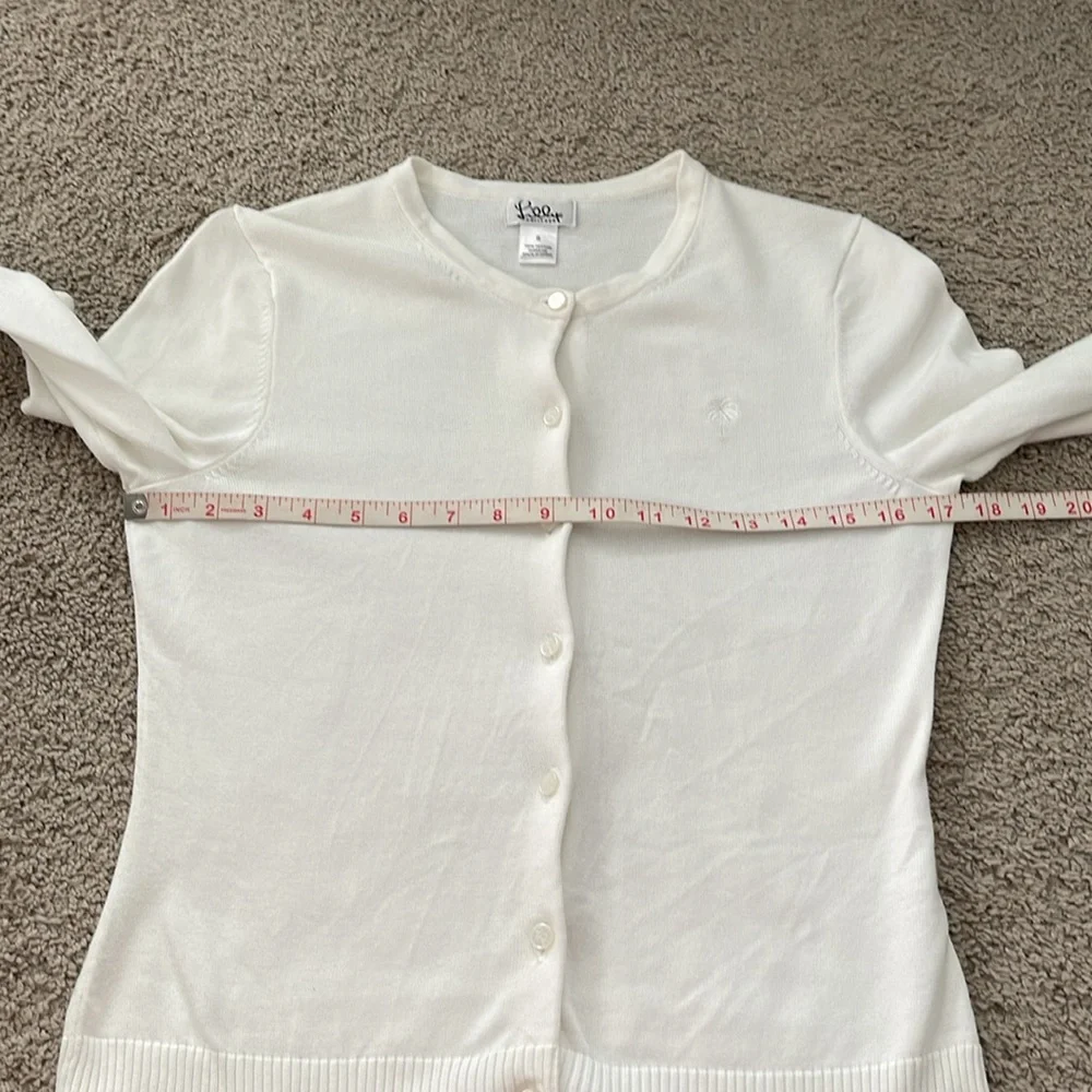 🤑 Lilly Pulitzer Ivory Cotton Cardigan - Picture 7 of 9
